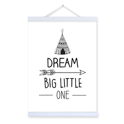 Minimalist Wall Art with Solid Wood Frame