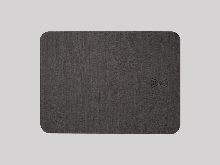 Wood Grain Wireless Charging Mouse Pad and Charger
