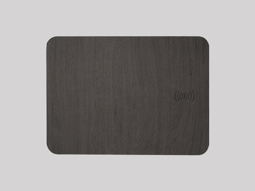 Wood Grain Wireless Charging Mouse Pad and Charger