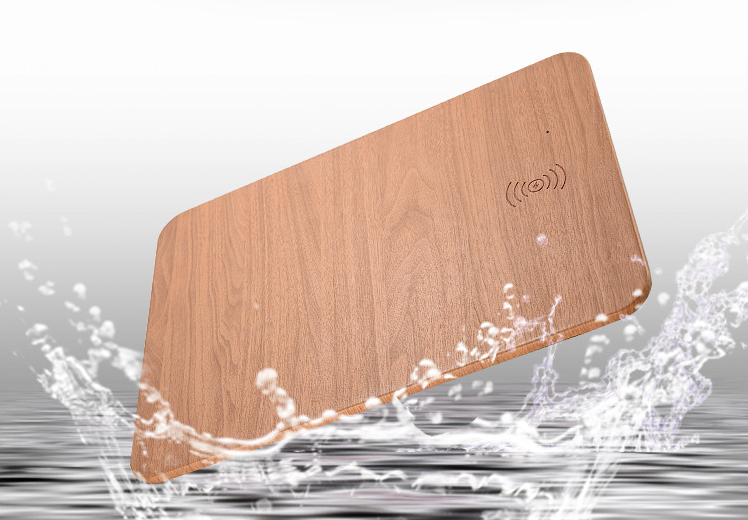 Wood Grain Wireless Charging Mouse Pad and Charger
