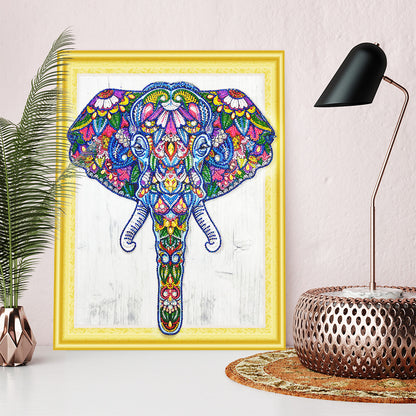 Diamond Painting of Colorful Elephant Wall Art Decor