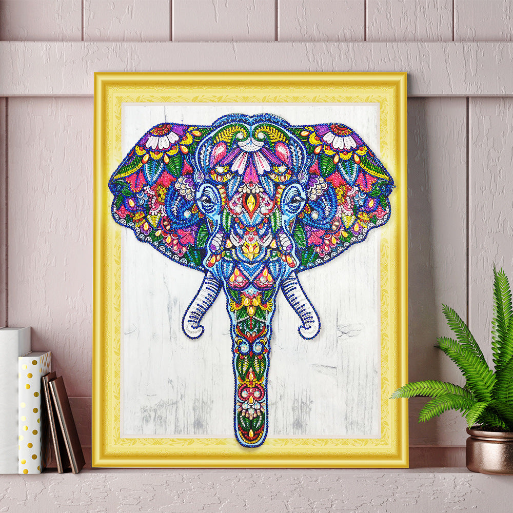 Diamond Painting of Colorful Elephant Wall Art Decor