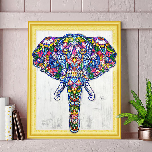 Diamond Painting of Colorful Elephant Wall Art Decor
