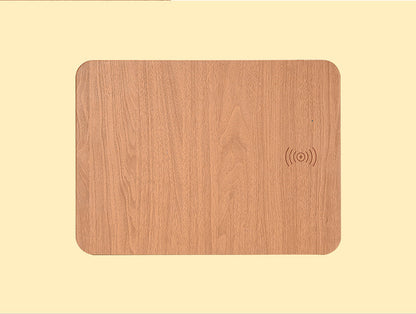 Wood Grain Wireless Charging Mouse Pad and Charger