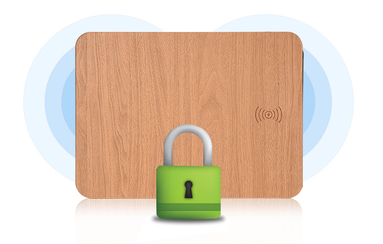 Wood Grain Wireless Charging Mouse Pad and Charger