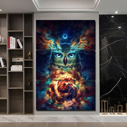 Owl Multi-Panel Canvas Wall Art Decor