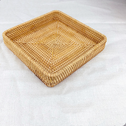 Rattan Tray Desktop Storage Woven Basket